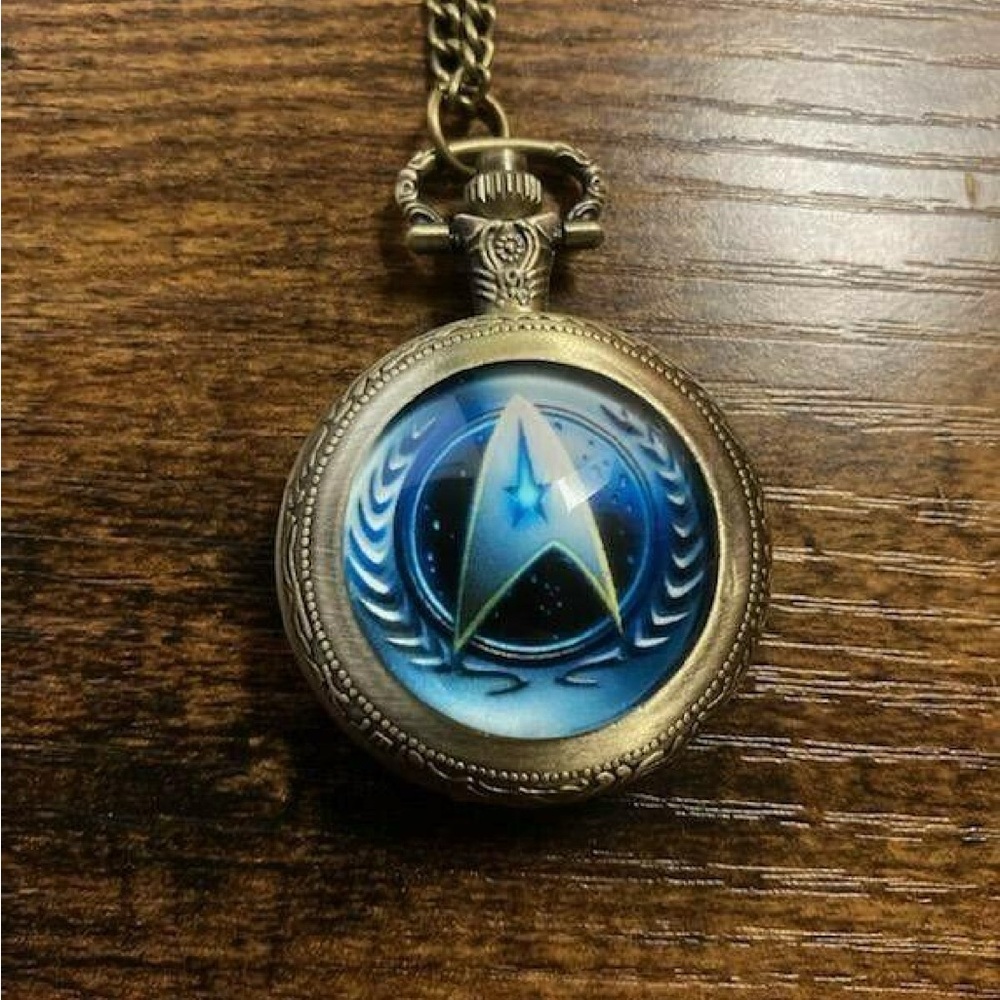 Vintage Starfleet Command Pocket Watch United Federation of Planets Collectible